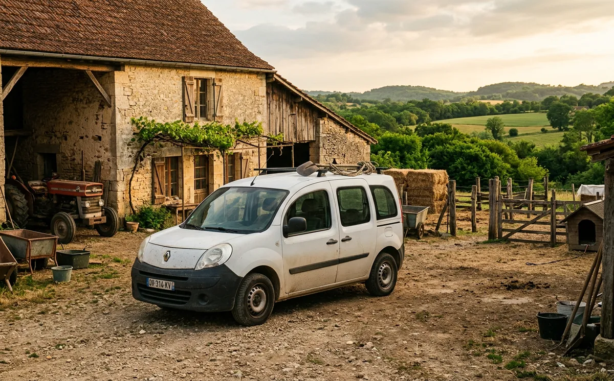 Utilitaire en exploitation rurale