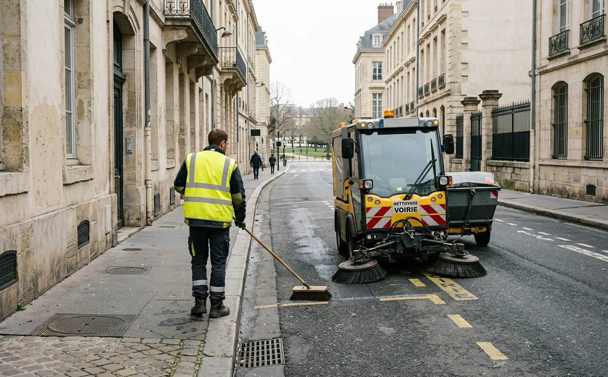 Véhicule municipal en service