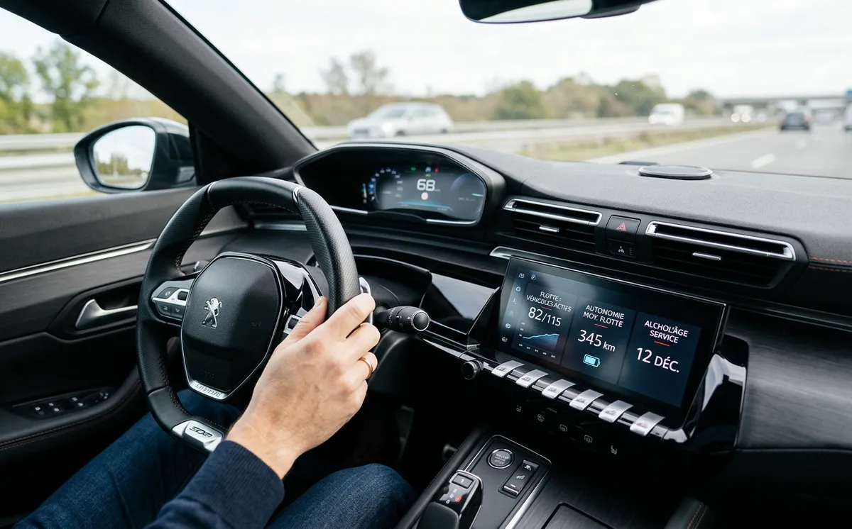 Tableau de bord d'une voiture pro moderne